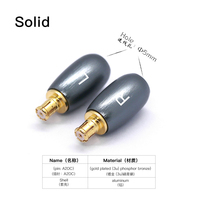 Berlapis Emas Padat (3u) Perunggu Fosfor 0.78mm Lubang 7mm AC Baru Merek AC Plug in Earphone Pin Audio Jack Pin