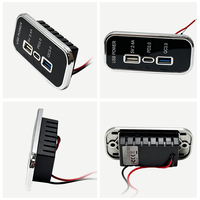 Chargeur de voiture USB personnalisé 2.4A USB-A & PD3.0 & Type C à encastrer, prise de chargeur de voiture USB 12V 24V pour camping-car, caravane, bateau