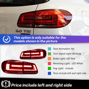 Style automobile pour VW <span class=keywords><strong>Tiguan</strong></span> 2013-2017, feux arrière pour <span class=keywords><strong>Tiguan</strong></span>, feux arrière LED, feux <span class=keywords><strong>de</strong></span> jour LED, signal dynamique, frein, marche arrière, accessoires automobiles - Product Image 6