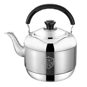 Hervidor de té de acero inoxidable SS304 de grado alimenticio superior para estufa, hervidor de agua con mango táctil fresco y silbido, hervidor de agua