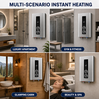 Chauffe-eau électrique mural 3,5-7KW à température réglable sans réservoir pour une utilisation multi-scénarios