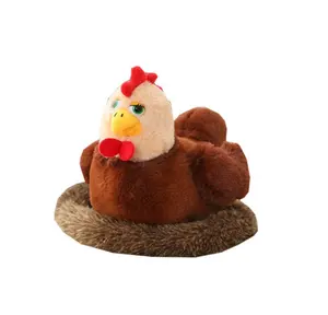 Venta al por mayor de peluche de gallo simulado lindo juguete de gallina de peluche que puede poner huevos Plush Playhouse Hatching Chicken regalo para niños