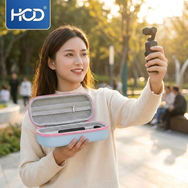 HCD Black Waterproof EVA Hard Shell Gimbal Stabilizer Electronics Carrying Case Zipper Closure 1 Compartment Portable DIJ Bag