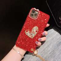 Coque de protection luxueuse scintillante avec strass pour iPhone 11 12 13 14 15 16 17 Pro Max