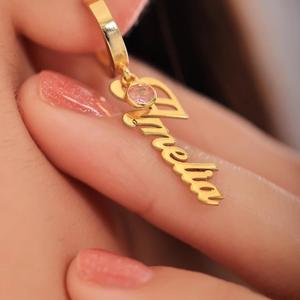 Roestvrijstalen Geboortesteen Hanger Oorbellen 12 Verjaardag Zirkoon Ce Certificering Gepersonaliseerde Kerstcadeaus - Product Image 5