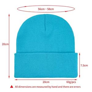 Gorros Unisex 2025, Gorro de Invierno para Hombre y Mujer, Logotipo Personalizado, Bordado, Gorro de Punto Barato, Color Sólido, Gorro Acrílico Cálido - Product Image 4