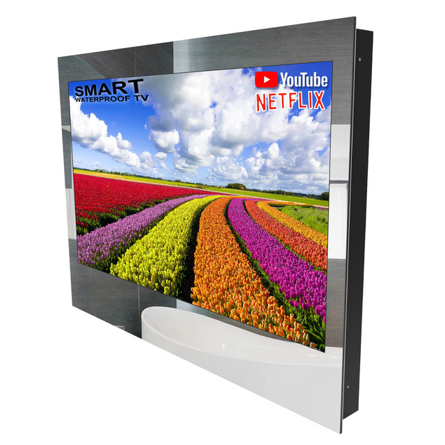 Hot Sales Smart Bathroom TV  Luxury Smart Mirror TV IP66 Waterproof Full HD TV for Hotel