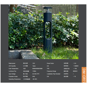 Lampu <span class=keywords><strong>Bollard</strong></span> Taman Luar Ruangan Tahan Air IP65 Aluminium Murah 14W 19W 24W untuk Jalan Setapak dan Taman - Product Image 2