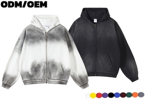 <span class=keywords><strong>2026</strong></span> Dirty Wash Vintage Hoodie Herren Oversize Streetwear Pullover Distressed Leichter Cropped Kapuzenpullover Casual - Product Image 4