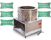 Super grand extracteur de poils de poulet mobile 15kg super extracteur de poils de poulet épilateur automatique