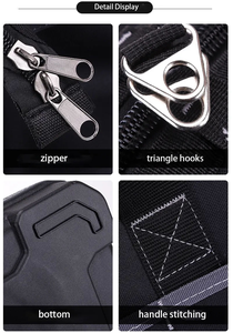 Bolsa de Herramientas Portátil para Electricista y Carpintero, de Lona Oxford Gruesa con Cierre de Cremallera para Almacenamiento y Reparaciones - Product Image 6