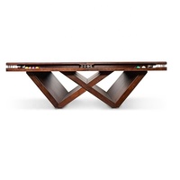 Table de billard de luxe en bois massif 6 pieds avec pieds en W, table de billard en ardoise, construction solide personnalisable pour villa, salon, bar