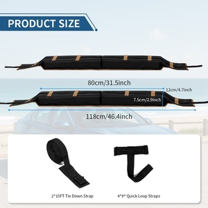 Portapacchi auto pad Kayak morbido portapacchi per tavola da surf SUP porta barche con cinghie tavola da surf portapacchi - Product Image 3