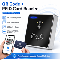 Lector de Tarjetas RFID Inteligente A86T 3 en 1, Lector de Tarjetas IC y de Identificación con Escáner de Código QR, Control de Acceso para Puertas de Aleación de Zinc Inoxidable