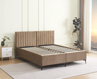 Ensemble de meubles de chambre à coucher de style européen 2026 : Lit king-size de luxe, lit king-size moderne avec cadre de lit double rembourré