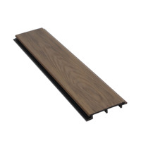 Panneaux muraux intérieurs et extérieurs en PVC imperméable, revêtement en vinyle plastique avec aspect bois, panneaux de bardage décoratifs pour l'extérieur de la maison
