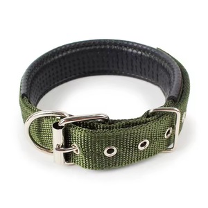 Adjustable Nylon Dog <b>Collar</b> Black Red Solid Color Metal Buckle Classic Style All Seasons Pet <b>Collar</b> for Dogs - Product Image 4