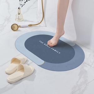 Alfombrilla de baño <span class=keywords><strong>antideslizante</strong></span> para <span class=keywords><strong>bañera</strong></span>, <span class=keywords><strong>Alfombra</strong></span> de goma con absorción de agua de diatomita, Oval, lavable - Product Image 3