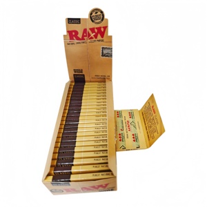 For Classic Single Wide Natural Unrefined Brown Square <b>Rolling</b> Papers 100leaves/booklet25booklets/<b>box</b> Grinder & Storage - Product Image 5