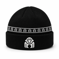 Bonnet en acrylique uni, couleur unie, sans motif, avec logo personnalisé imprimé pour les vêtements de sport