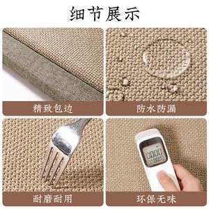 Tapis de cuisine rectangulaire en chanvre Sally, anti-fatigue, imperméable, antidérapant, résistant aux taches, lavable, pour restaurant et cuisine - Product Image 4