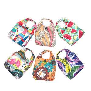 Tái Sử Dụng Biểu Tượng Tùy Chỉnh Màu Xanh Lá Cây Khuyến Mại Sinh Thái Thân Thiện Với Rept Polyester Có Thể Gập Lại Mua Sắm Túi - Product Image 6