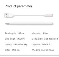Stylets de charge rapide écran tactile inclinaison sensibilité paume rejet Table stylet pour Apple pour iPad stylo crayon