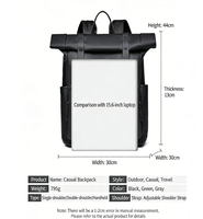 Sac à dos pour ordinateur portable personnalisable en stock, revêtement PU, léger, durable, voyage, travail, étudiant, collège, étudiant, sac à dos pour ordinateur portable