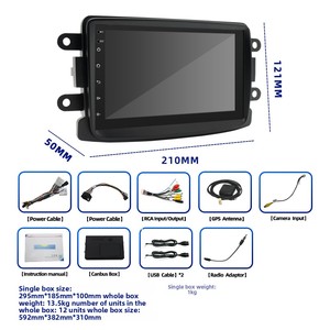 Autoradio Android pour <span class=keywords><strong>Dacia</strong></span> <span class=keywords><strong>Duster</strong></span> Logan Dokker Sandero Lodgy Renault Captur Symbol 2012 Écran tactile Stéréo Vidéo Lecteur GPS - Product Image 3