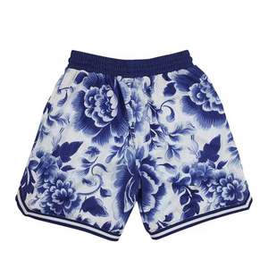 Pantalones Cortos de Baloncesto Personalizados con Estampado Floral para Hombre, Transpirables, de Secado Rápido, con Bolsillo, Ropa Deportiva de Baloncesto al por Mayor - Product Image 2