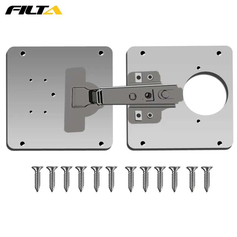 Filta Factory In Stock Furniture Door Hardware 2Pcs Stainless Steel Cabinet Hinge Repair Plate