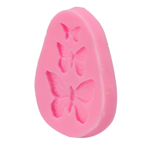 Hình bầu dục phác thảo 3 mô hình khác nhau bướm đồ họa DIY Silicone bánh fondant & trang trí khuôn - Product Image 4