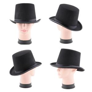 Nieuwe Gestreepte Britse Wind Gentleman Hoed Zwarte Magie Jazz Hoed Voor Mannen En Vrouwen Voor Vakantiefeesten En Halloween Rekwisieten - Product Image 6