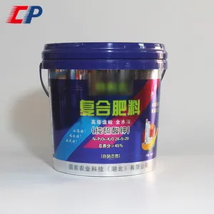 wholesale 10L in mould labelling printing colourful food grade plastic bucket for tile glue