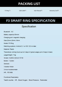 Venta directa de fábrica Hombre <span class=keywords><strong>Anillo</strong></span> <span class=keywords><strong>inteligente</strong></span> Salud y estado físico Ura Tamaño 6 <span class=keywords><strong>Oura</strong></span> Step Counting Nova Etiqueta privada Alta calidad - Product Image 6