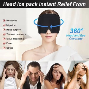 Migraine Relief Cap Headache Hat Gel <b>Hot</b> <b>Cold</b> Therapy Ice Cap for Relieve Pain Ice <b>Cold</b> Compress Head Wrap Gel Cap Eye Mask for - Product Image 2