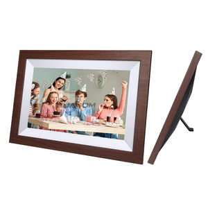 Marco de Fotos de Madera con Pantalla HD de Rotación Automática, Pantalla Táctil de Madera Maciza, WiFi para Decoración de Pared con <span class=keywords><strong>Collage</strong></span>, Compatible con MP3 y AVI - Product Image 1