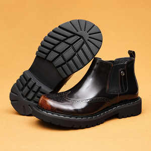 2025 New Original Horsehide Ankle Lace-up <b>Boots</b> for Men Washable Goodyear Handcrafted Retro Fashion Amekaki Workwear for - Product Image 3