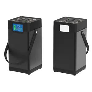 200W Black Color New Generator Portable Power Station AC DC Solar Chargeable Inverter and controller battery all in one