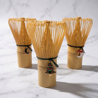 Brosse à Matcha Chasen en Bambou Faite à la Main avec Charme Décoratif à Logo Personnalisé pour la Préparation du Matcha