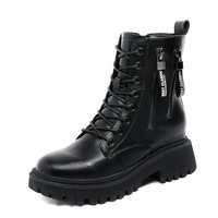 Bottes Courtes en Fausse Fourrure Épaisse pour Femmes, Style Designer, Chaussures de Marche à Petit Talon, Tendance Féminine