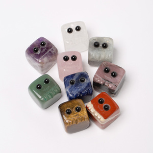 Sono qui per te la guarigione della fata intagliando cubetti di cristallo <span class=keywords><strong>con</strong></span> Smiley creter Pocket Stone artigianato statue per bambini regalo amico - Product Image 6
