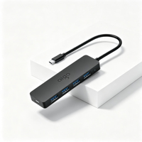 Hub multiport USB-C USB3.0 portable, bande passante de 5 Gbps pour les voyages d'affaires afin d'élargir les interfaces limitées des ordinateurs portables légers