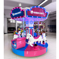 Manège musical LED pour enfants, équipement de terrain de jeux extérieur, carrousel lumineux pour parcs d'attractions à vendre