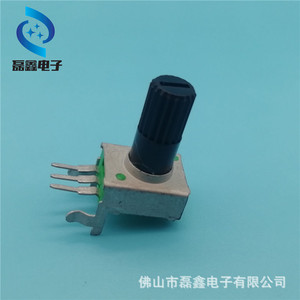 Rv093 Rotary Potentiometer B1K B1M Insulated <b>Black</b> Plastic With <b>Bracket</b> Straight Leg Adjustment Knob - Product Image 3