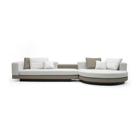 Italienisches Minimalistisches Connery Modulares Ecksofa-Set L-Form Stoffsofa für Apartments und Hotels