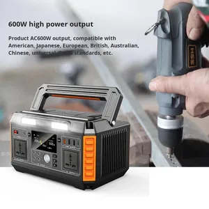 Station d'alimentation portable d'extérieur 600W 1000W la plus vendue, grande capacité, charge rapide, générateur solaire MPPT d'urgence pour le camping - Product Image 2