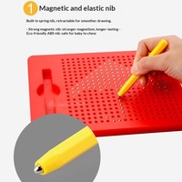 Mini tableau magnétique en plastique, jouet éducatif pour enfants - Portable, écriture préscolaire et aimants effaçables