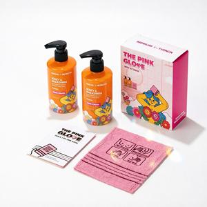 The Pink <b>Glove</b> Body Wash Set K Beauty Formula Daily Skin Care All Skin <b>Types</b> Travel Size - Product Image 1