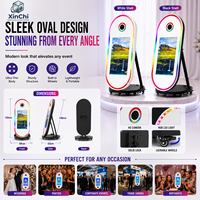 Cabina de Fotos Inteligente con Espejo Mágico, Pantalla Táctil Completa, Luces RGB, Impresión Instantánea, Moderna y Elegante, para Fiestas